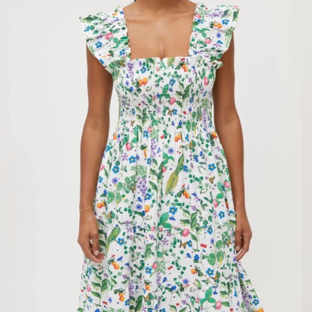 Hill House Ellie Nap Dress Silken Petal Wings Artist Edition Stephanie Fishwick